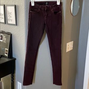 Buckle Just Black Maroon skinny jeans size 26